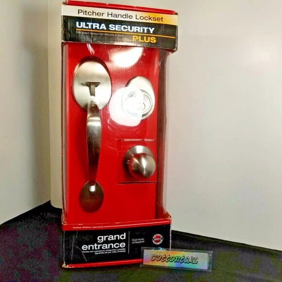 Ultra Security Pitcher Handle Lockset Entry Door Knob & Dead Bolt - Pre-Owned - Picture 1 of 4
